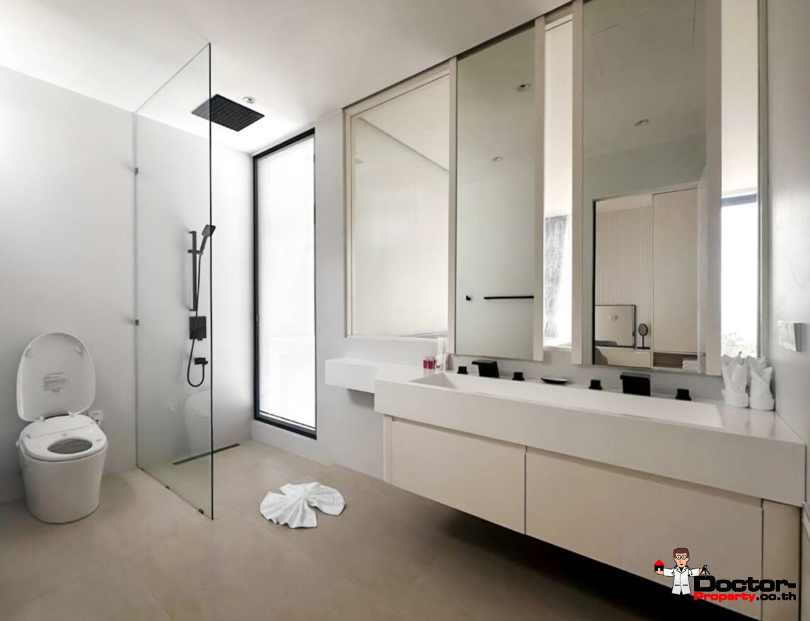 New 4 Bedroom Pool Villa with Sea View in Bang Por, Koh Samui – For Sale